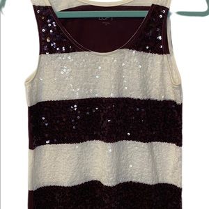Ann Taylor Loft Sequin Tank Top Sz XS